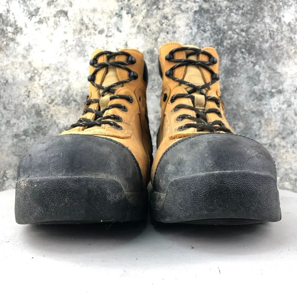 Gravity Defyer Men's Size 11.5 Madik Brown Genuine Leather Lace-Up Work Boots